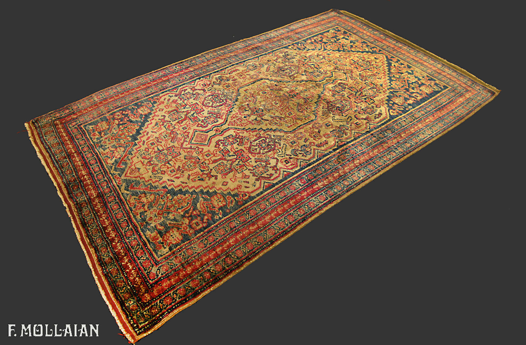 Tapis Persan Antique Senneh Chaîne de Soie n°:22900830